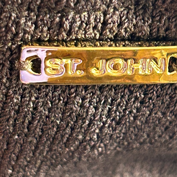 St. John Sport Essentials Marie Grey Classic Brown Trousers Elastic Waist Size M - Picture 2 of 13